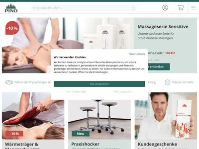 Website von PINO Pharmazeutische Präparate GmbH