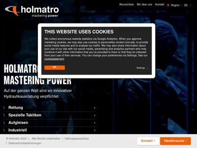 Website von Holmatro Group