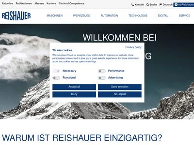 Website von Reishauer GmbH