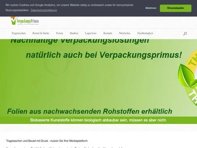 Website von Verpackungsprimus GmbH