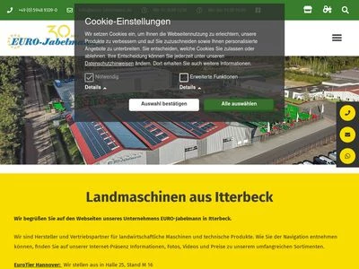 Website von EURO-JABELMANN Maschinenbau GmbH