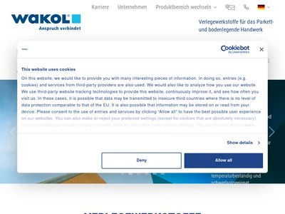 Website von Wakol GmbH