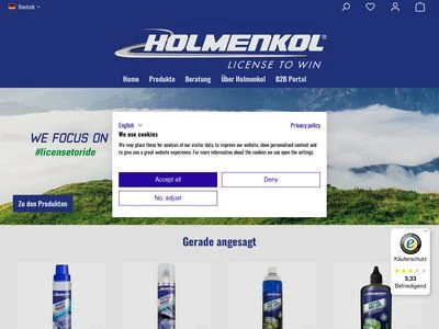 Website von Holmenkol GmbH