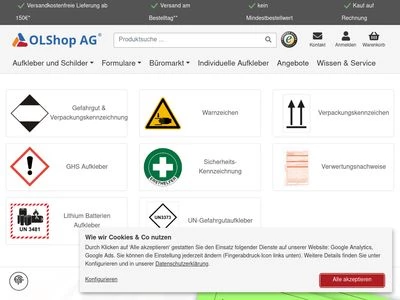 Website von OLShop AG