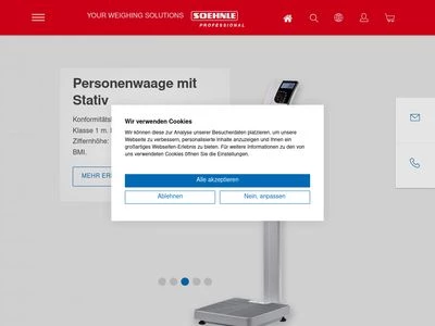 Website von Soehnle Industrial Solutions GmbH