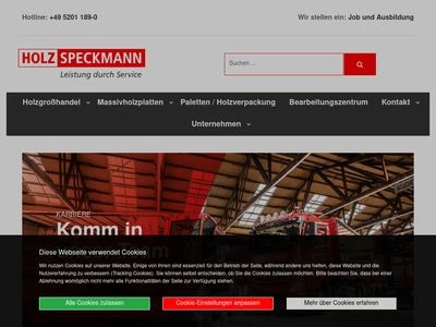 Website von Holz-Speckmann GmbH & Co KG