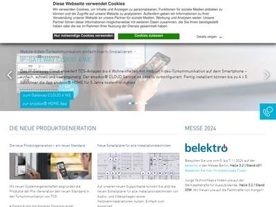 Website von TCS TürControlSysteme AG