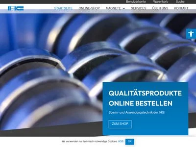 Website von IHG Spann- und Anwendungstechnik Vertriebs GmbH