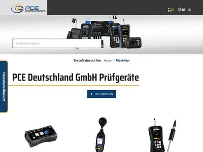 Website von PCE Deutschland GmbH