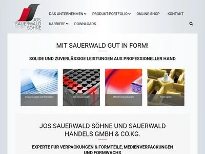 Website von Jos. Sauerwald Söhne GmbH & Co.KG