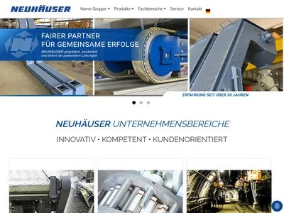 Website von NEUHÄUSER Magnet- und Fördertechnik GmbH