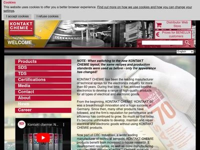 Website von CRC Industries Deutschland GmbH