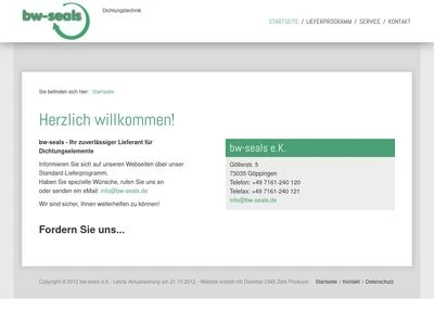 Website von bw-seals e.K.