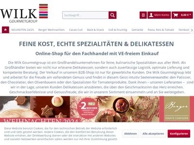 Website von H. Wilk Gourmetgroup GmbH & Co. KG