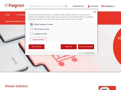 Website von Fagron GmbH & CO. KG