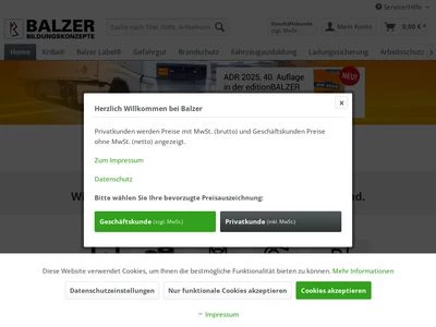 Website von Balzer Bildungskonzepte GmbH