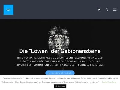 Website von GSH Grafschafter Splitt Handel GmbH