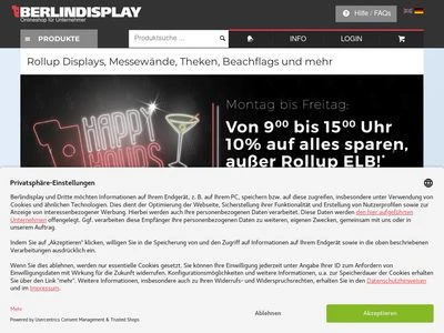 Website von Alato GmbH - berlindisplay