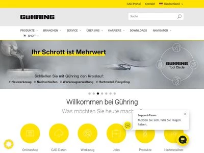 Website von Gühring KG