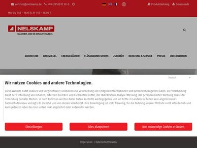 Website von Dachziegelwerke Nelskamp GmbH