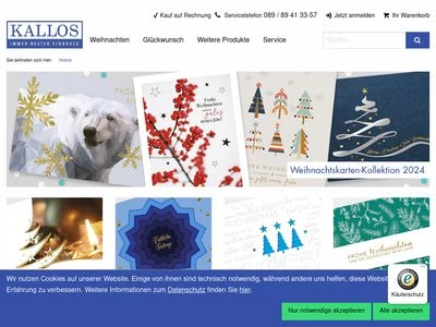 Website von Kallos Verlag und Versand GmbH