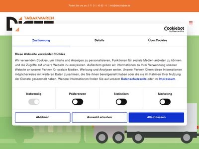 Website von Dietz GmbH