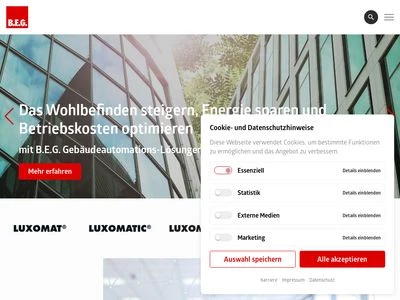 Website von B.E.G. Brück Electronic GmbH