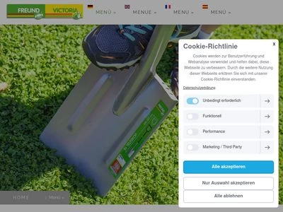 Website von FREUND VICTORIA Gartengeräte GmbH