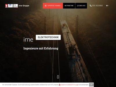 Website von ime® Elektrotechnik GmbH