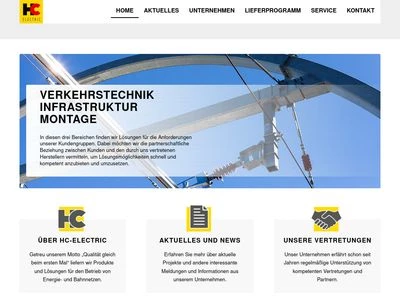 Website von HC-ELECTRIC GMBH