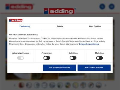 Website von edding International GmbH