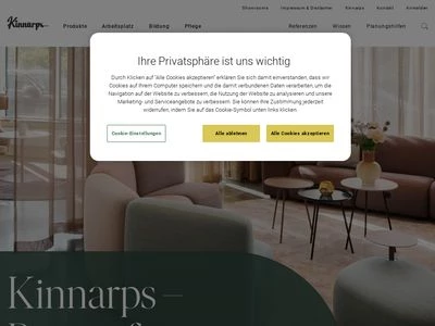 Website von Kinnarps GmbH