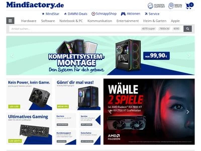 Website von Mindfactory AG