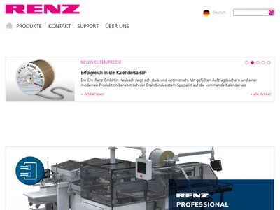 Website von Chr. Renz GmbH