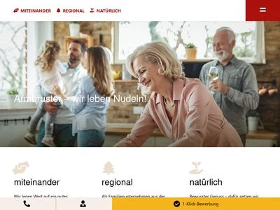 Website von Armbruster W. Teigwarenfabrik GmbH
