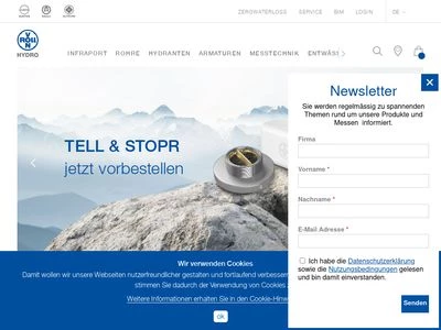 Website von vonRoll hydro ag