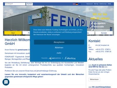 Website von FENOPLAST Fügetechnik GmbH