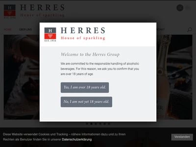 Website von Peter Herres Wein- und Sektkellerei GmbH