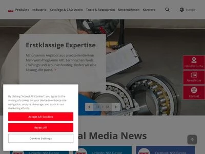 Website von NSK Deutschland GmbH