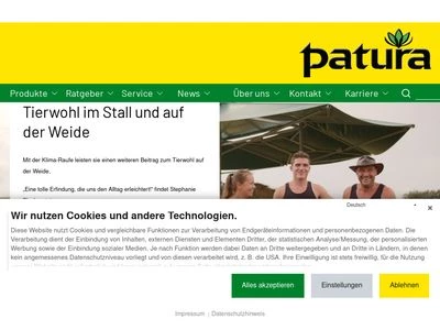 Website von PATURA KG