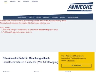 Website von Otto Annecke GmbH