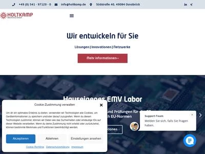 Website von Manfred Holtkamp Elektronik GmbH