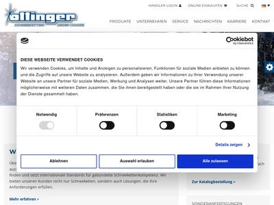 Website von Ottinger GmbH