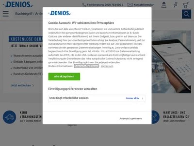 Website von DENIOS SE