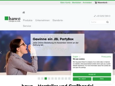 Website von hawo GmbH