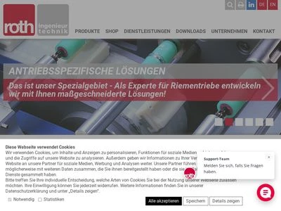 Website von Roth GmbH & Co. KG