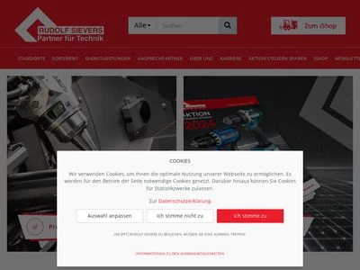 Website von Rudolf Sievers GmbH