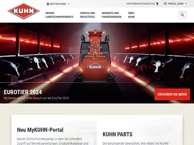 Website von Kuhn Maschinen-Vertrieb GmbH