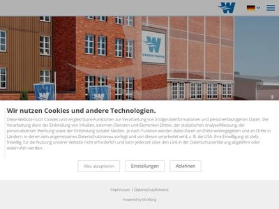 Website von Pumpenfabrik Wangen GmbH