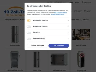 Website von 19 Zoll-Tec GmbH